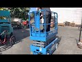 Genie GS1930 Scissor Lift 19 Ft Aerial Man Lift Boom With Redi Line Generator