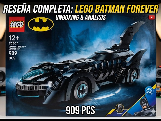 Vídeo relacionado con LEGO DC Batman Batmóvil de Batman Forever - Coche de Superhéroe de Juguete y Minifigura - Habitáculo Que se Abre e Interior Detallado - Regalo para Niños y Chicos de 12+ Años 76304