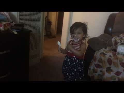 Laasya eating Ice Cream for the first time !!