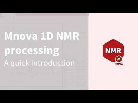 Mnova 1D NMR processing - A quick introduction