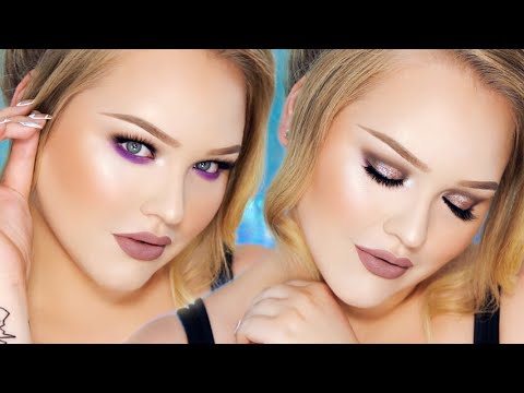 Sparkly Taupe and Purple Smokey Eyes - Greige Lips Look Video