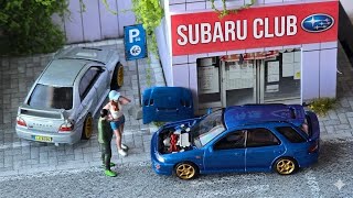 THE DETAILS ARE INCREDIBLE! Motorhelix Subaru Impreza Wagon WRX STI. 1/64 scale Diecast Car model. 
