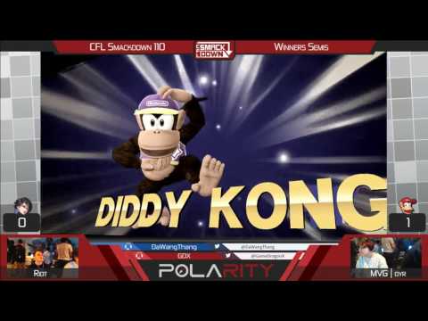 CFL Smackdown 110 WiiU - Riot (Bayonetta) vs MVG Dyr (Diddy Kong) - Winners Semis