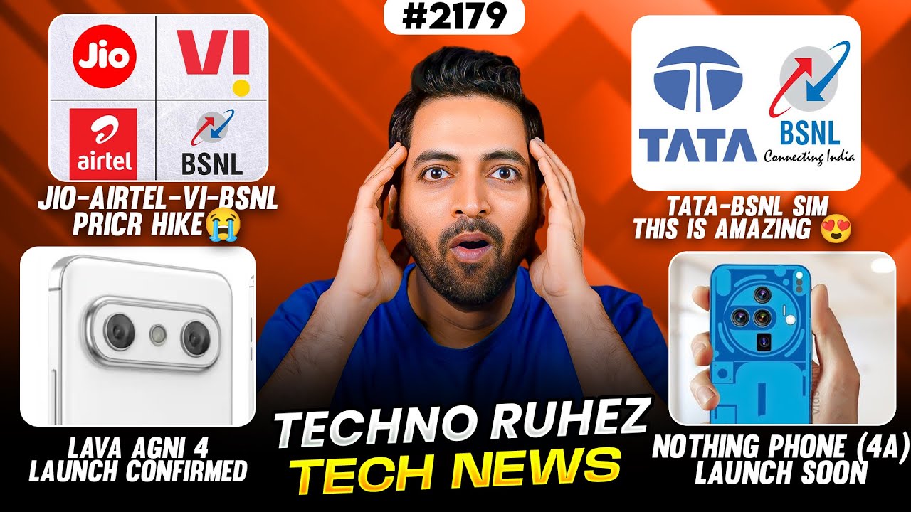 Jio-Airtel-Vi Price Hike😭,Tata Sim😱,Lava Agni 4 Launch,Nothing (4a)Launch,Netflix Ban,Moto Edge 70