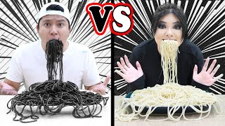 BLACK &amp; WHITE COLORS CHALLENGE | EATING &amp; COOKING ONE COLOR FOOD BY CRAFTY HACKS