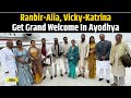 Ram Mandir Inauguration Ranbir Alia Vicky Katrina Reach Ram Mandir To Attend Pran Pratishtha