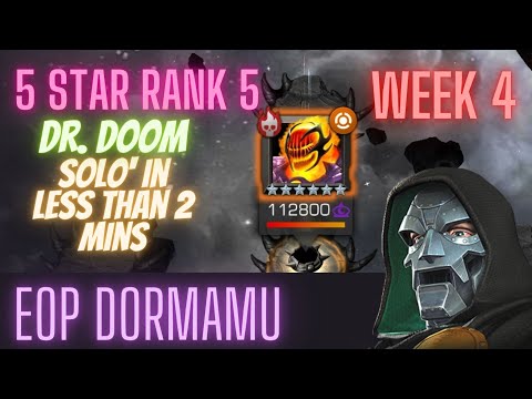 5 star Rank 5 Doctor Doom Solo's Week 4 EOP Dormammu in just 2 mins 🔥 | Best option for completion