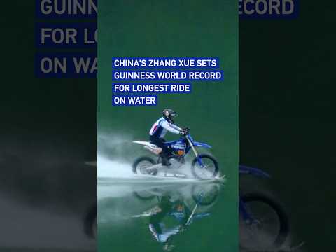 China's Zhang Xue sets Guinness World Record for longest ride on water