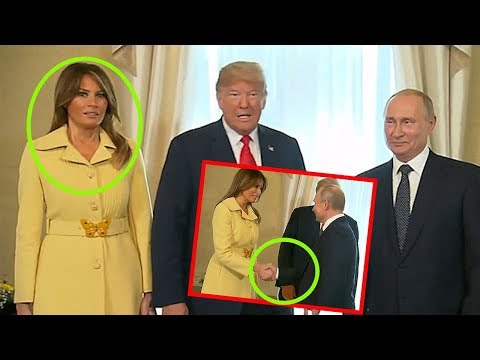 Melania Trump looking horrified after shaking hands with Putin emerges
