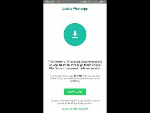 FIXED  {SOLVED} - this version of whatsapp became obsolete ERROR android 2020