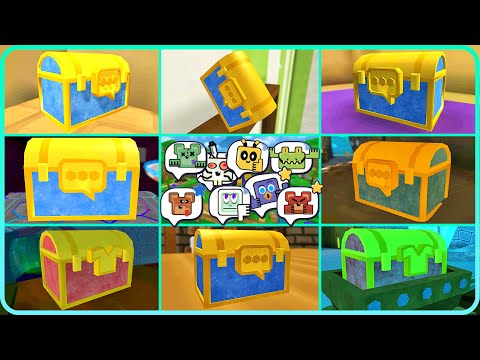 All Secret Chests With Emotes & Skins Super Bear Adventure Gameplay Walkthrough