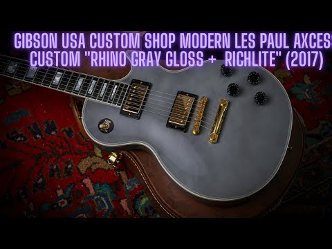 GIBSON USA Custom Shop Modern Les Paul Axcess Custom "Rhino Gray Gloss +  Richlite" (2017)