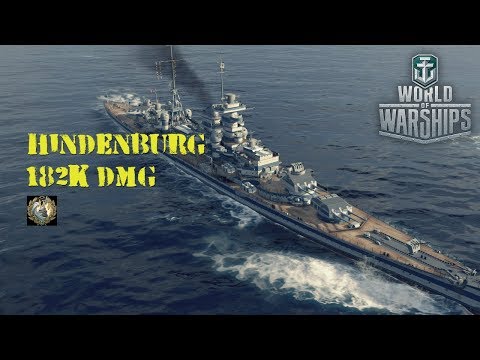 World of warships Replays : Hindenburg , 182k Dmg