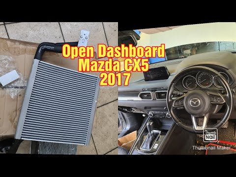 How to open Dashboard of Mazda CX5 tutorial with how to open console and replace AC Cooling coil