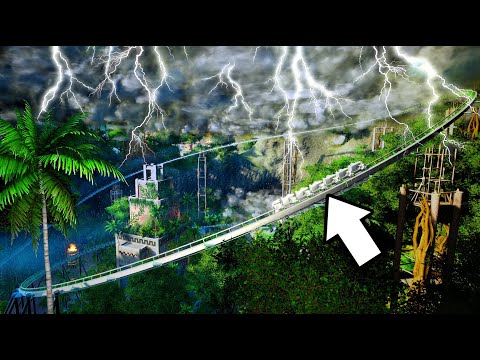 130mph, 750ft Drop Roller Coaster in a Flash Flood! (POV)