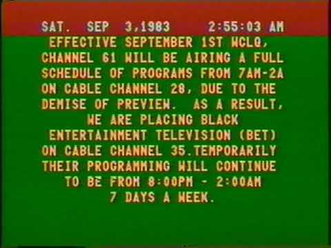 WCLQ-TV61 Cleveland - Drops Preview, Goes Full-time, 1983!!