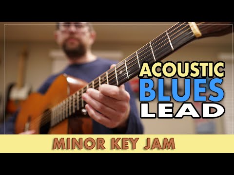 Slow acoustic blues lead in a minor key. Learn to improvise in this lead guitar lesson - EP444