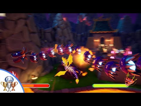 Spyro 3 Year of the Dragon - Twin Dragon Destruction Trophy - Fireworks Factory Boss