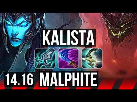 KALISTA vs MALPHITE (TOP) | 1300+ games | BR Master | 14.16
