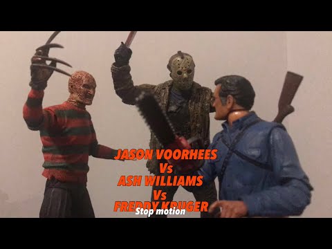 Freddy Krueger vs Ash Williams vs Jason voorhees stop motion