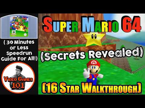 Super Mario 64 Speedrun Walkthrough | 100% Guide | Video Games 101