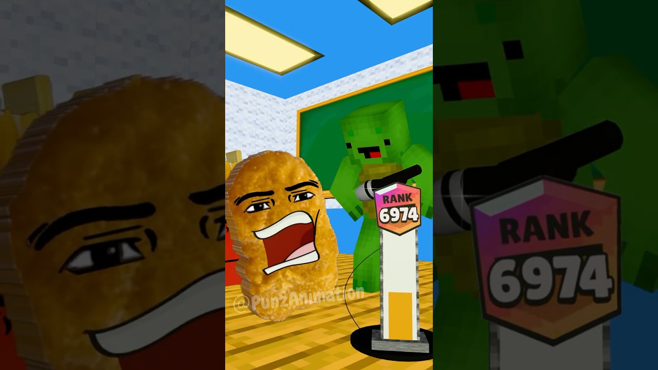 [Gegagedigedagedago] Nuggets vs Mikey - MAIZEN Minecraft Animation #shorts #JJ #NikocadoAvocado