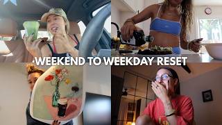 weekend to weekday reset | cleaning, PR unboxing, + preparing for a guest!