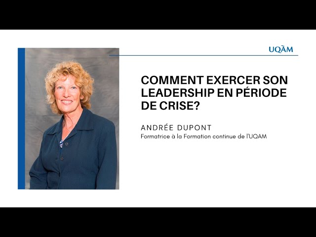 Formation continue: «Comment exercer son leadership en période de crise?»