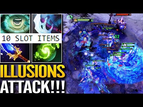 Cancer is Back!! Dota 2 IMBA Illusions Naga Siren Full 10 Slot Items Carry