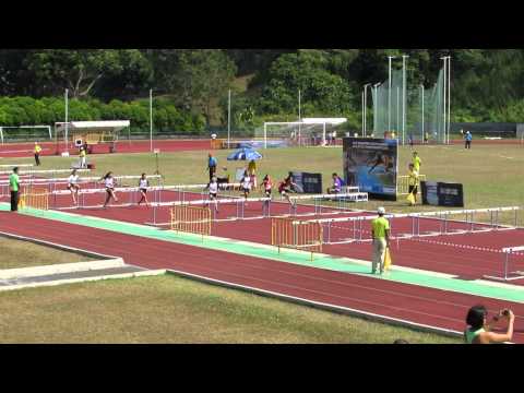 80m hurdles 0.762m girls developmental final  - 40th S'pore Youth & Junior C'ships 2014