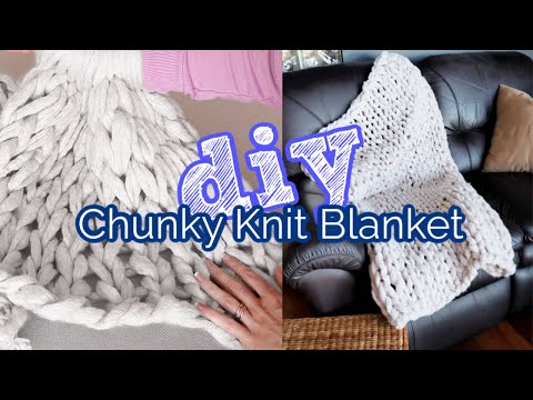 How to Arm Knit a Blanket for Total Beginners! Knit a Blanket in an Hour - Easy!