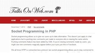 Download the video "Socket Programming in PHP - Part 2"