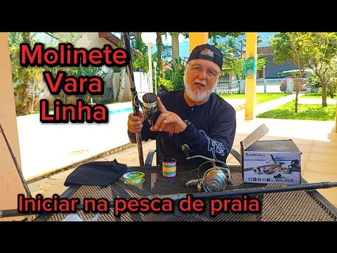 Rod, reel and line for beginners to fish on the beach.