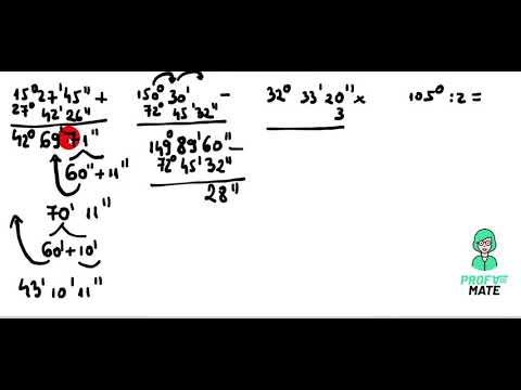 Operații cu măsuri de unghiuri