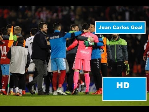 Goalkeeper Juan Carlos scores from 60 yards on his own birthday - CD Lugo vs Sporting de Gijón (3-1)