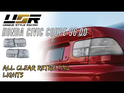 96-00 Honda Civic Coupe EK / All Clear Tail Lights REVIEW