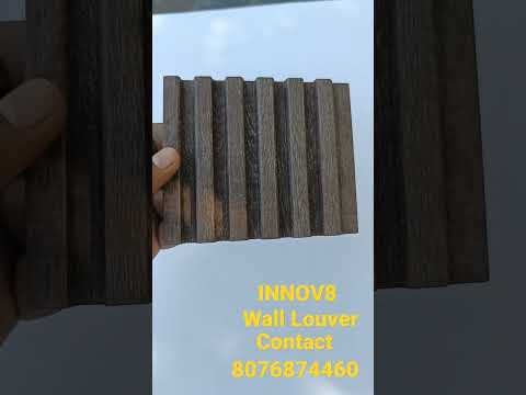 Brown Wooden Finish Charcoal Louvers Panel