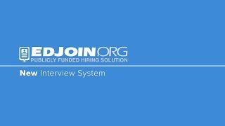 New Edjoin Admin Interview System