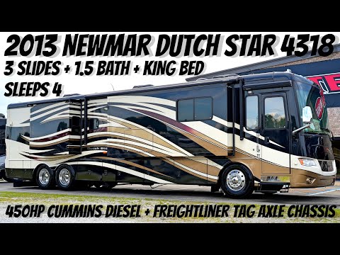 2013 Newmar Dutch Star 4318 TAG AXLE A Class 450HP Cummins Diesel Pusher from Porter's RV - $158,900