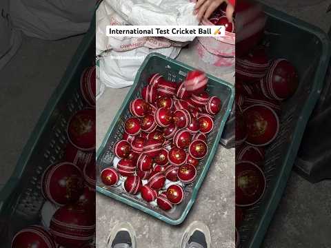 International Test Cricket Ball Making In Factory#cricket #cricketshorts #cricketball #ytshortsindia