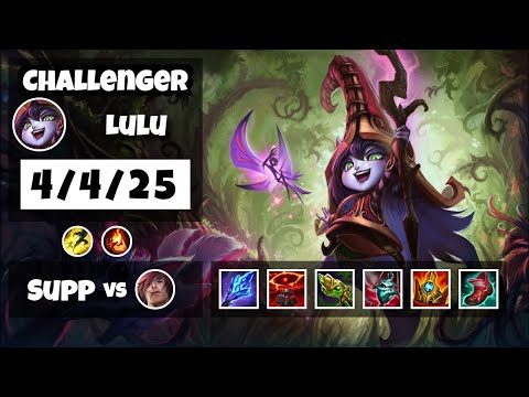 Lulu Support 11.17 Challenger Gameplay Replay - S11 (4/4/25) - EU