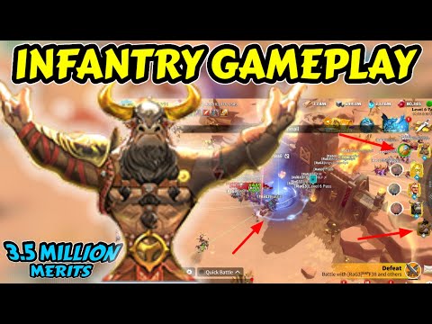 3.5 Million Merits INFANTRY GAMEPLAY - call of dragons War tactics