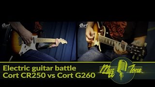 Video thumbnail for Electric guitar battle Cort CR250 vs Cort G260 by МузZone Астана
