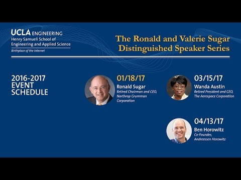 The Ronald and Valerie Sugar Distinguished Speaker Series Featuring Ronald Sugar Live Stream