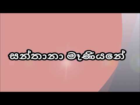 Santhanam Maniyane Lyrics සන්තානා මෑණියනේ