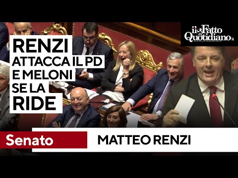 Renzi attacks the Democratic Party: "Masochists." He receives applause and laughter from Meloni, ...
