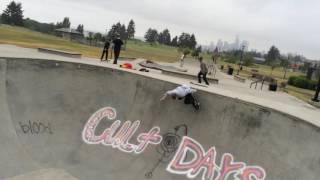 cutting branches for a temporary shelter