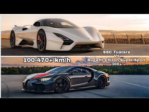 SSC Tuatara Vs Bugatti Chiron SS 300+ 100-470+ km/h Roll Race Acceleration Comparison