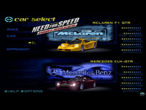 Need For Speed High Stakes - Hot Pursuit | Mclaren F1 GTR vs Mercedes Benz CLK GTR (PS1)