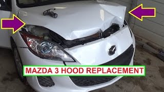 How to Remove or Replace the Hood on Mazda 3 in 1 MINUTE 2010 2011 2012 2013